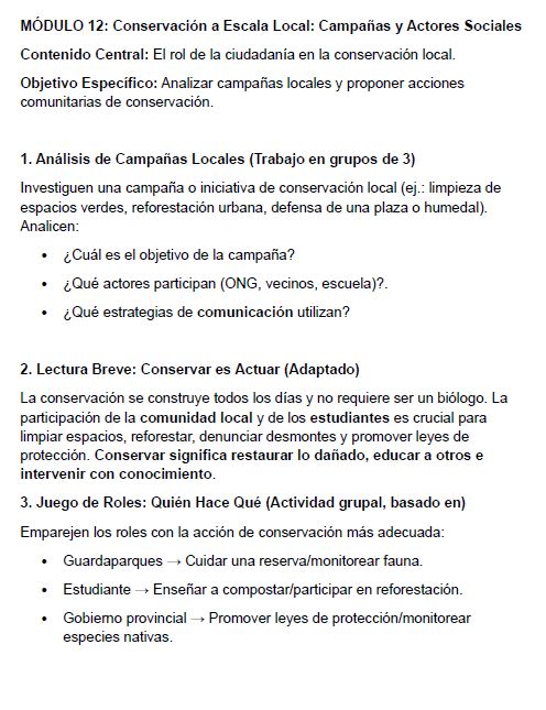 Actividades listas Biología